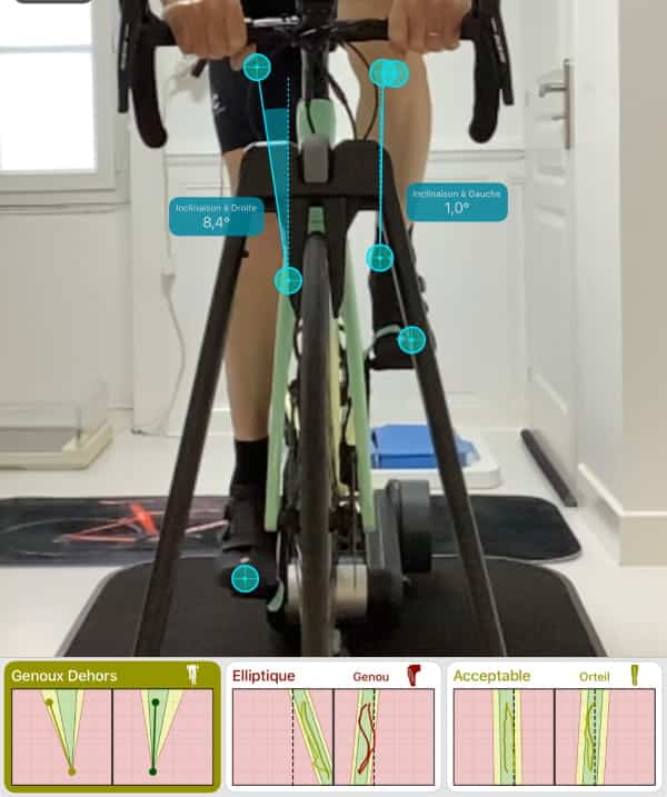 Cabinet Aurélie Choquet, podologue du sport. Analyse vidéo de la posture du cycliste.